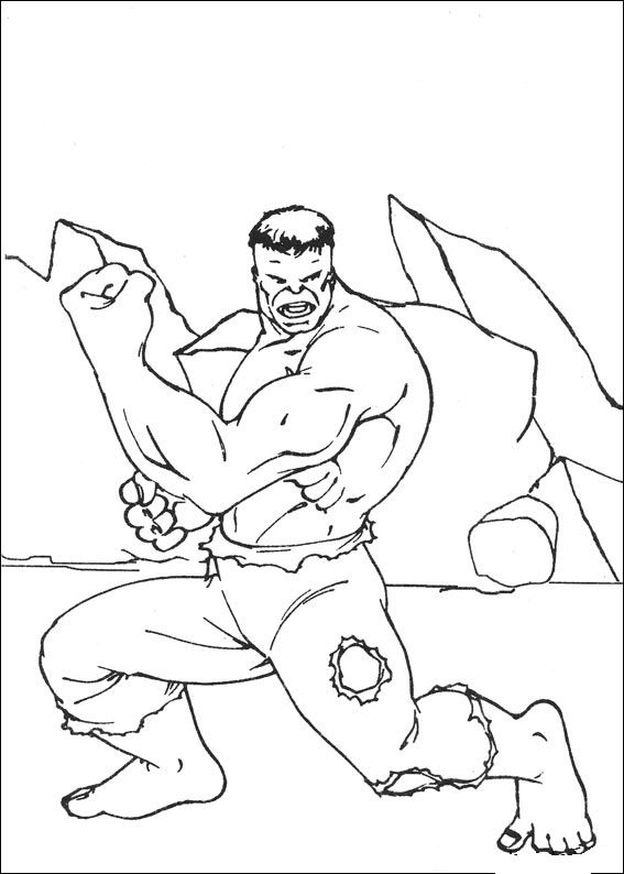 Hulk 10, kleurplaat van Hulk