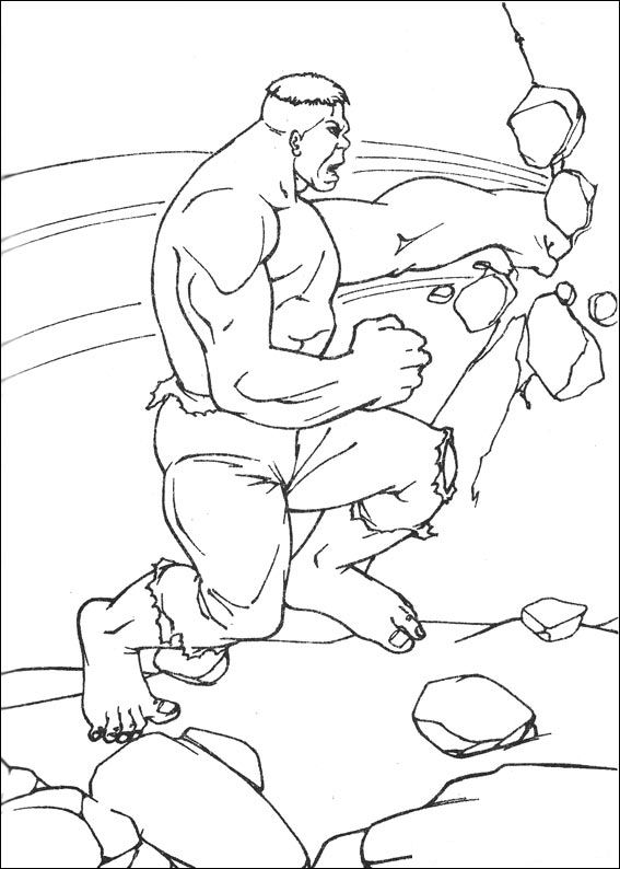 Hulk 11, kleurplaat van Hulk