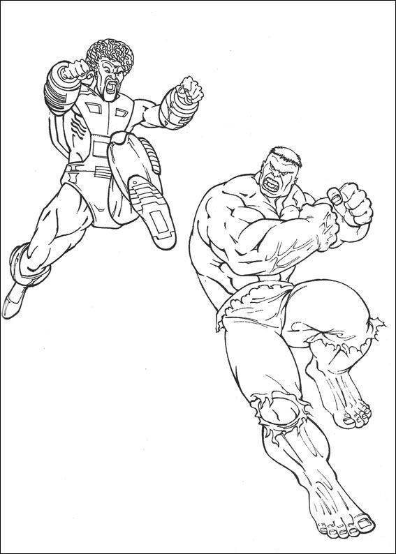 Hulk 12, kleurplaat van Hulk