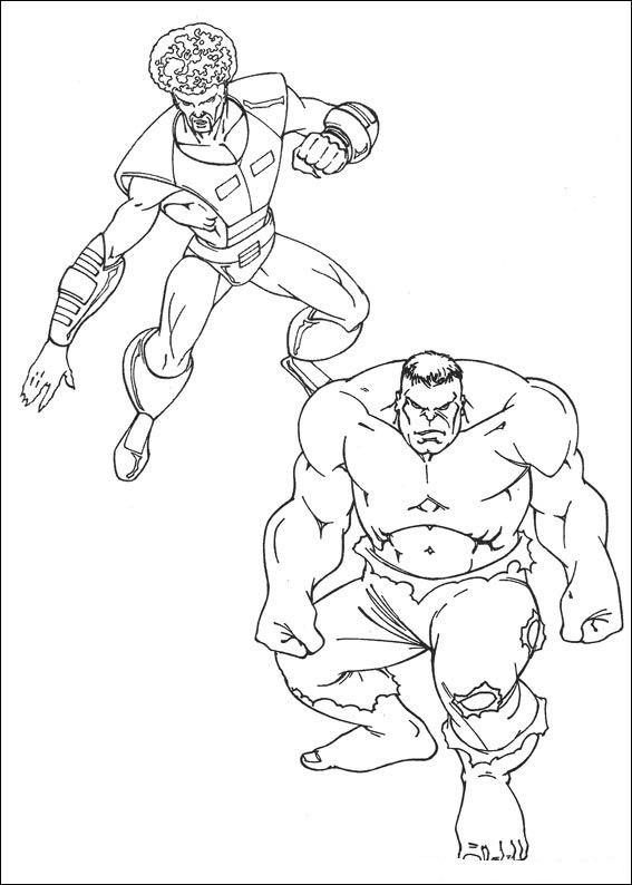 Hulk 15, kleurplaat van Hulk