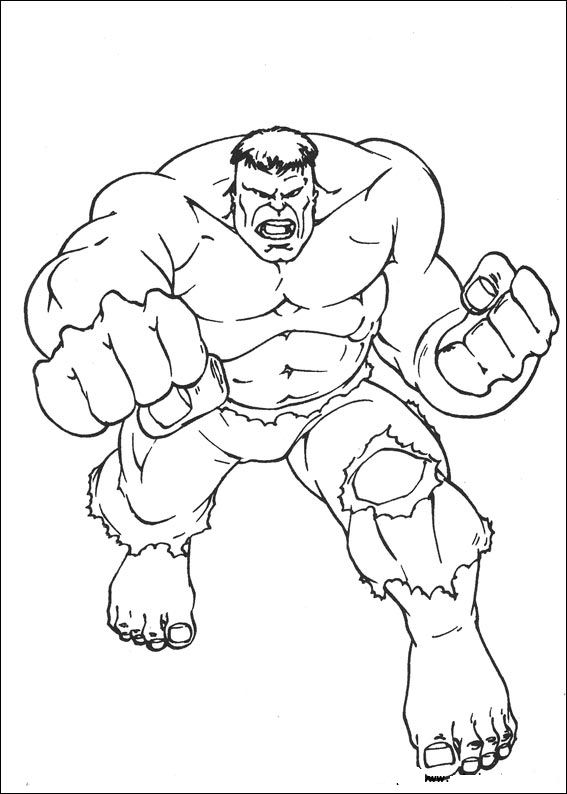 Hulk 16, kleurplaat van Hulk