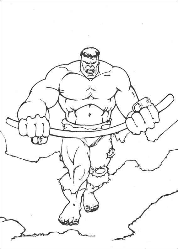 Hulk 17, kleurplaat van Hulk