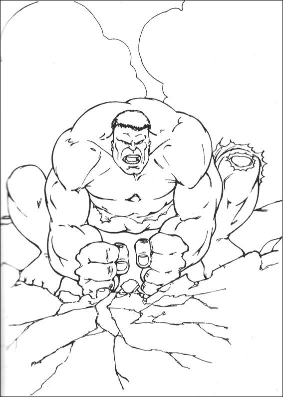 Hulk 20, kleurplaat van Hulk