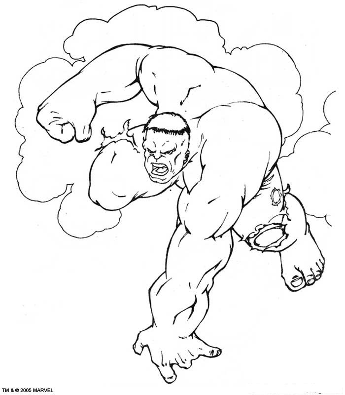 Hulk 21, kleurplaat van Hulk