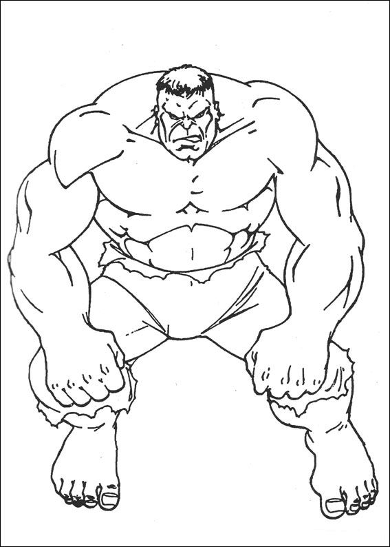 Hulk 22, kleurplaat van Hulk