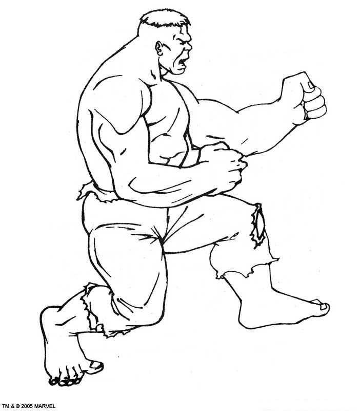 Hulk 23, kleurplaat van Hulk
