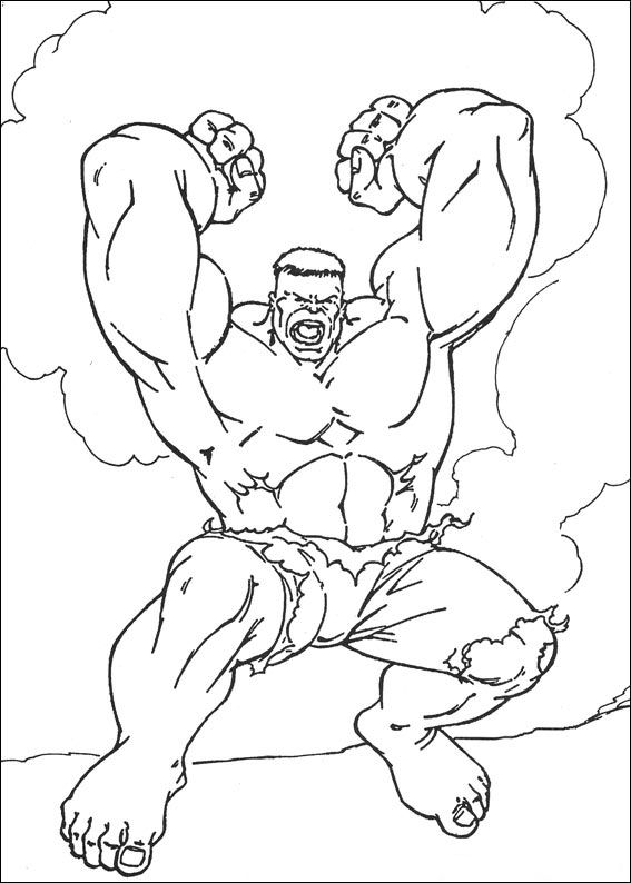 Hulk 24, kleurplaat van Hulk