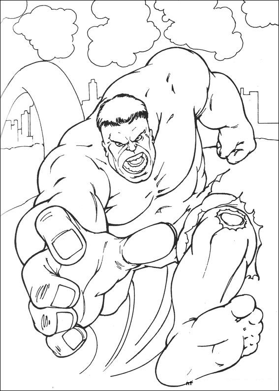 Hulk 25, kleurplaat van Hulk