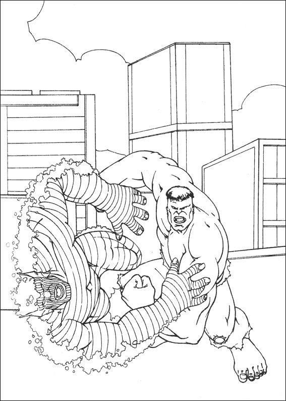 Hulk 29, kleurplaat van Hulk