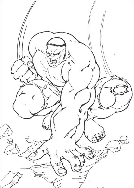 Hulk 31, kleurplaat van Hulk