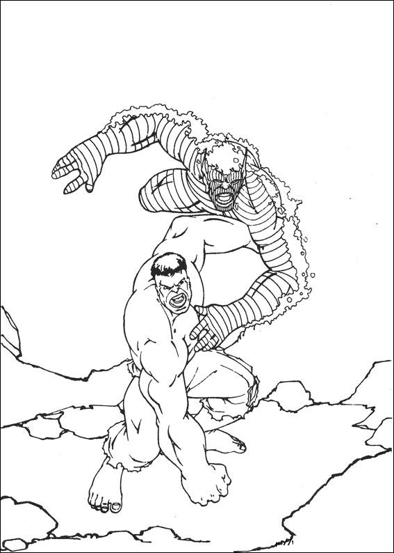 Hulk 33, kleurplaat van Hulk