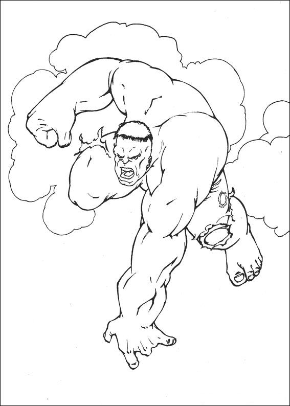 Hulk 36, kleurplaat van Hulk