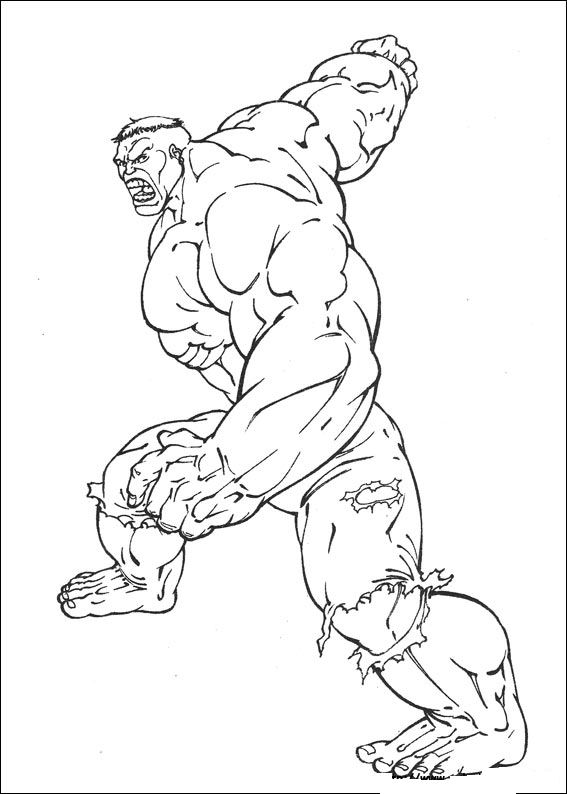 Hulk 37, kleurplaat van Hulk