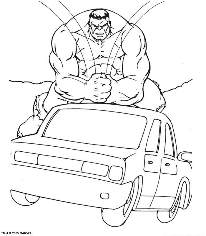 Hulk 38, kleurplaat van Hulk