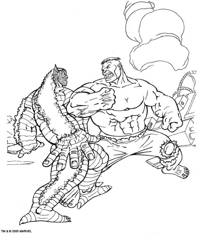 Hulk 40, kleurplaat van Hulk