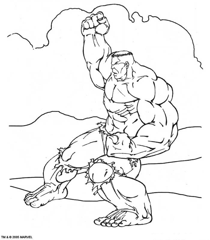 Hulk 44, kleurplaat van Hulk