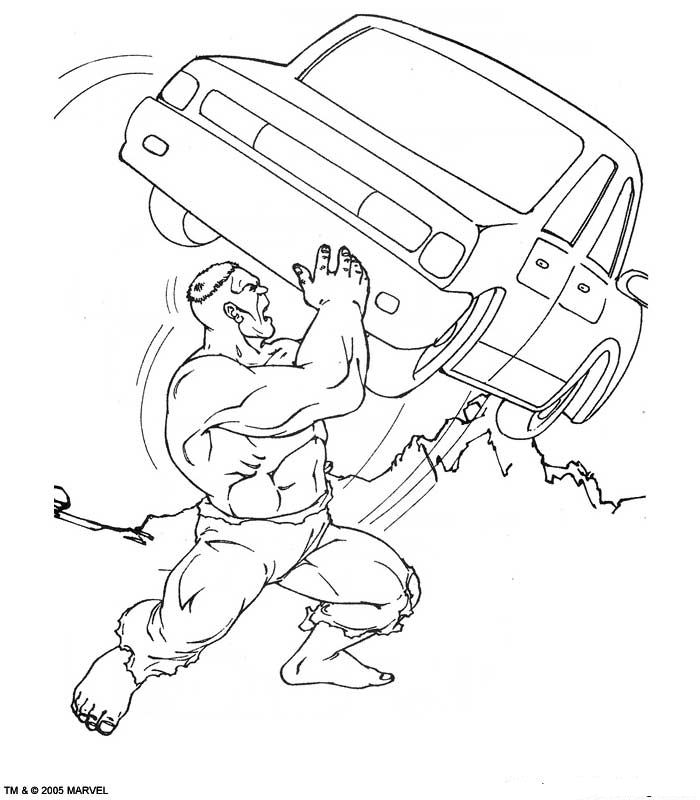 Hulk 46, kleurplaat van Hulk