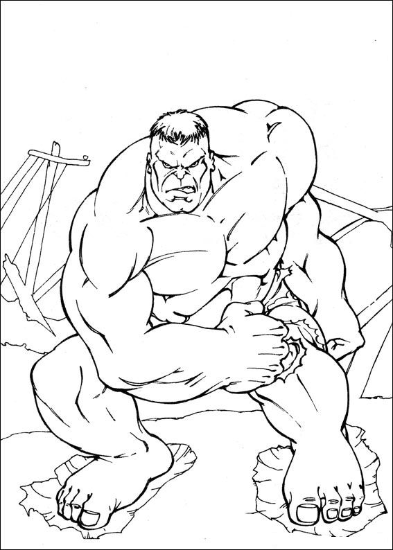 Hulk 48, kleurplaat van Hulk