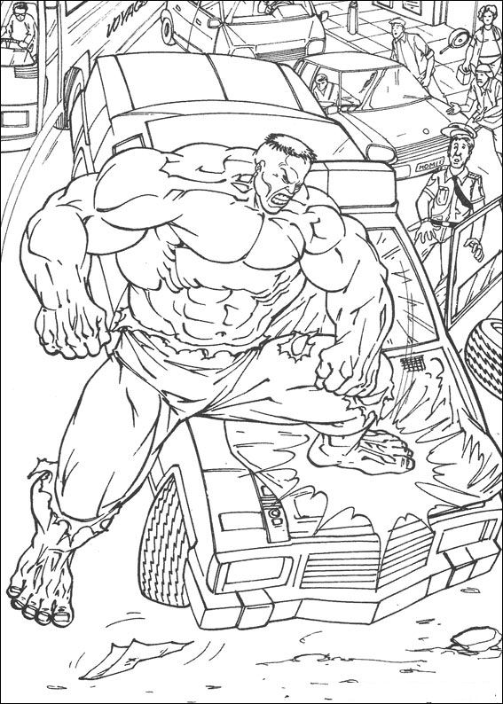 Hulk 49, kleurplaat van Hulk