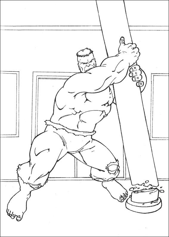 Hulk 53, kleurplaat van Hulk
