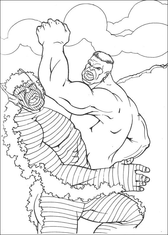Hulk 54, kleurplaat van Hulk