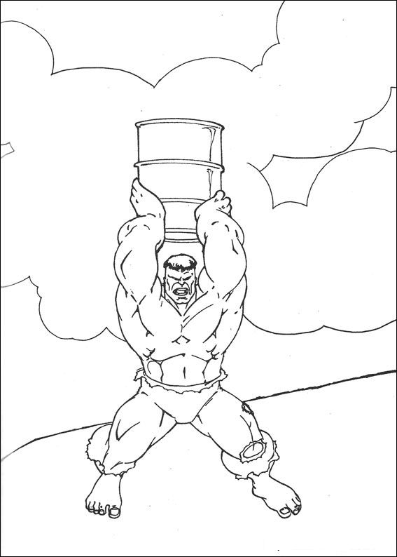 Hulk 58, kleurplaat van Hulk