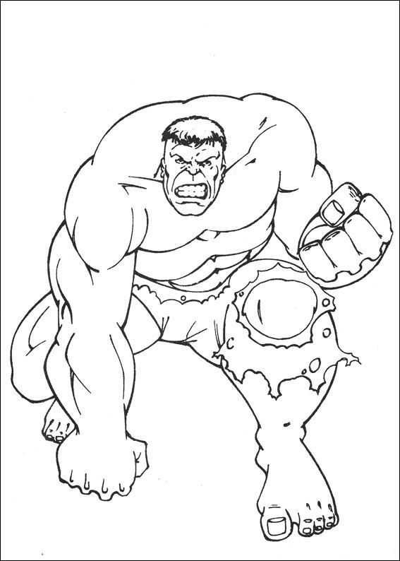 Hulk 59, kleurplaat van Hulk