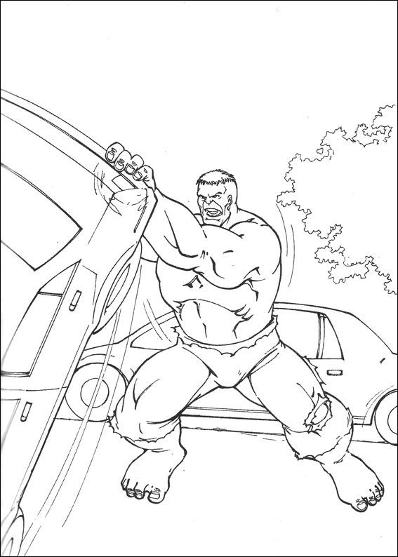 Hulk 61, kleurplaat van Hulk