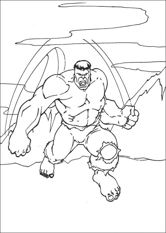 Hulk 63, kleurplaat van Hulk