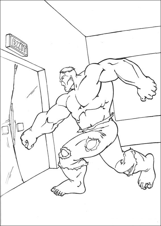 Hulk 65, kleurplaat van Hulk