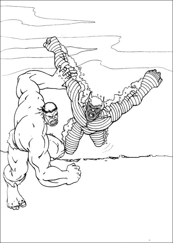 Hulk 66, kleurplaat van Hulk