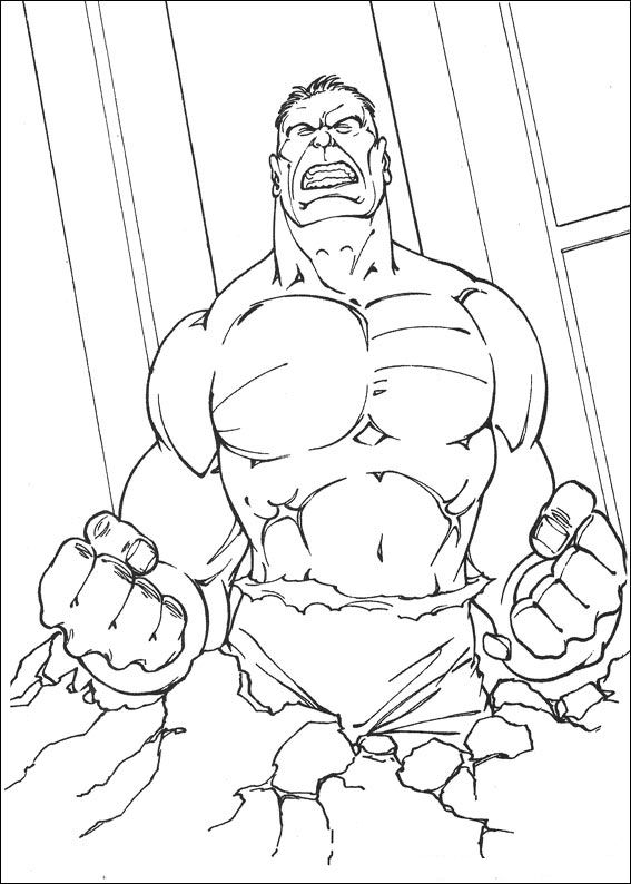 Hulk 68, kleurplaat van Hulk