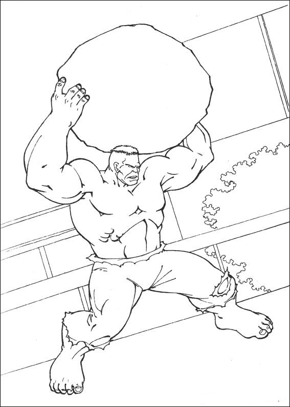 Hulk 74, kleurplaat van Hulk