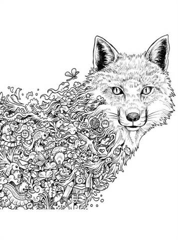 Dieren voor volwassenen 3, kleurplaat van Dieren voor volwassenen