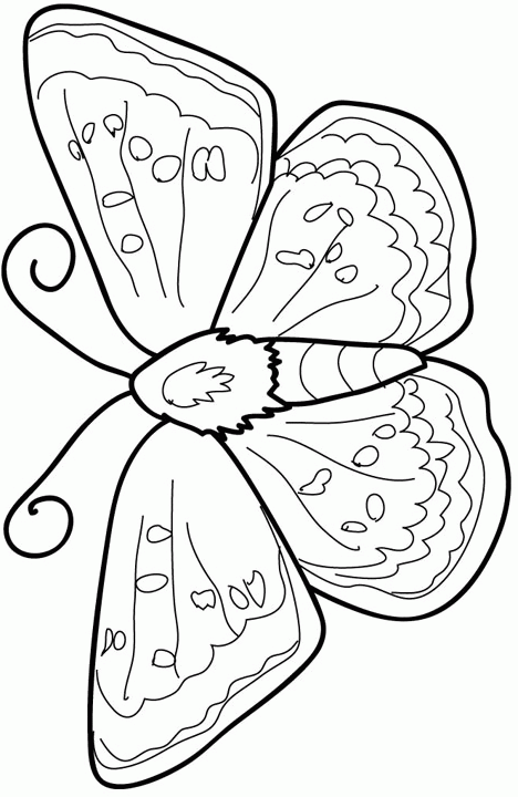 Print Vlinder kleurplaat