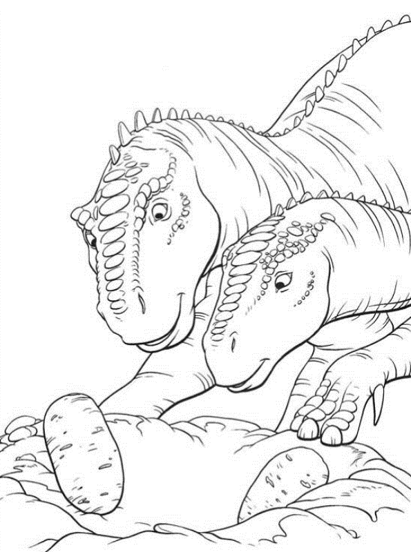 Print Dinosaurus kleurplaat
