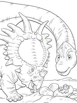 Dinosaurus 4, kleurplaat van Dinosaurus