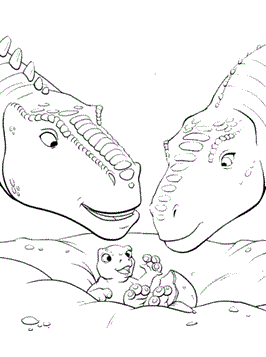 Dinosaurus 5, kleurplaat van Dinosaurus