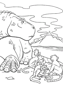 Dinosaurus 7, kleurplaat van Dinosaurus