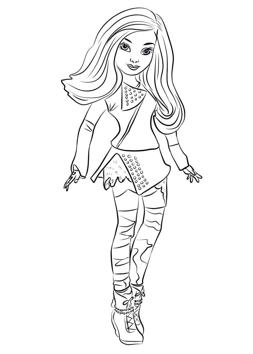 Mal, kleurplaat van Disney Descendant Wicked World