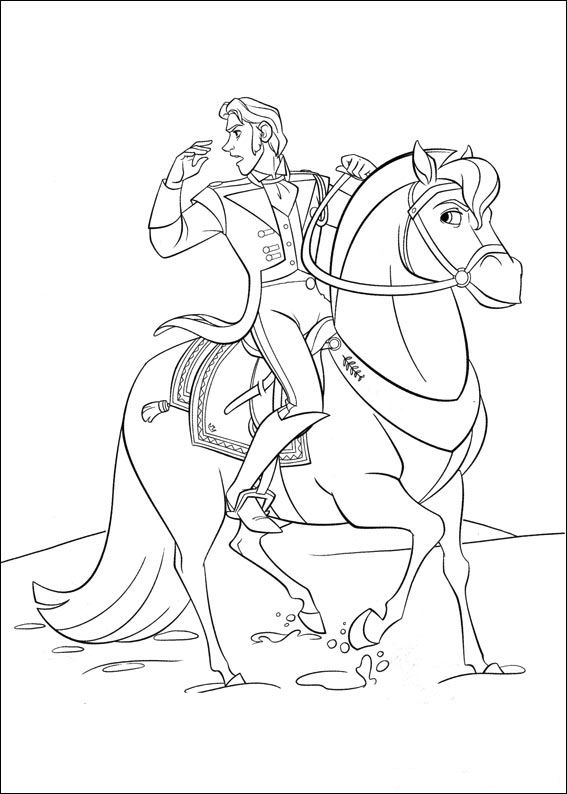 Hans Frozen, kleurplaat van Disney Paarden