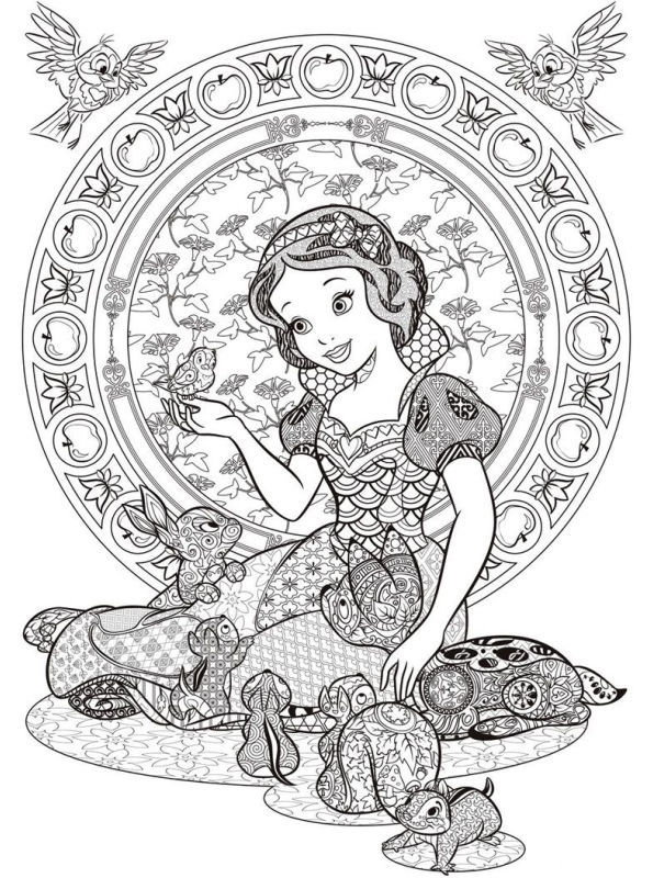 Snow White, kleurplaat van Disney volwassenen