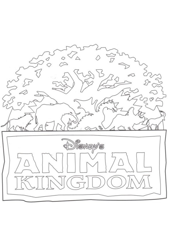 Print Animal Kingdom kleurplaat