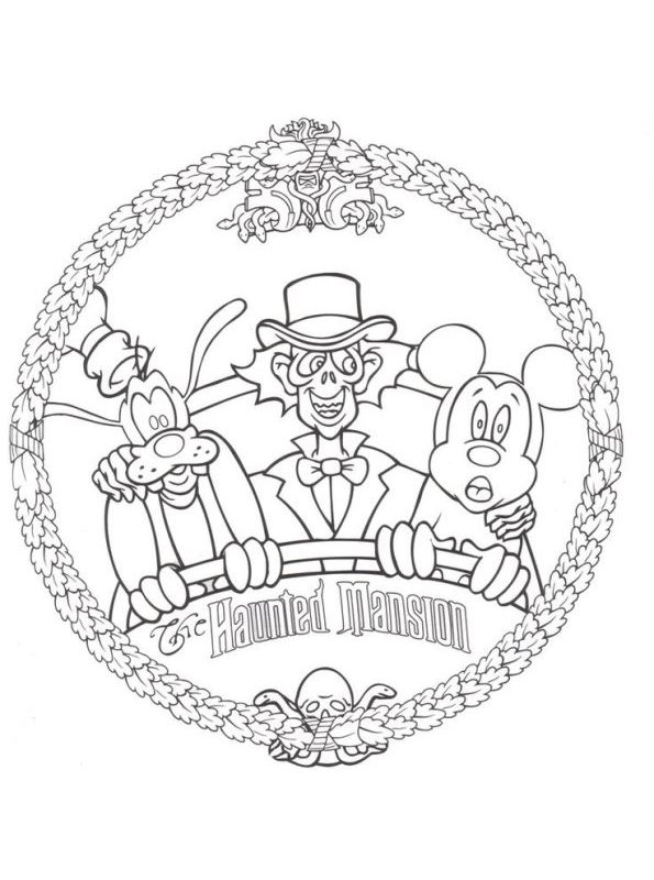 Haunted Mansion, kleurplaat van Disney World