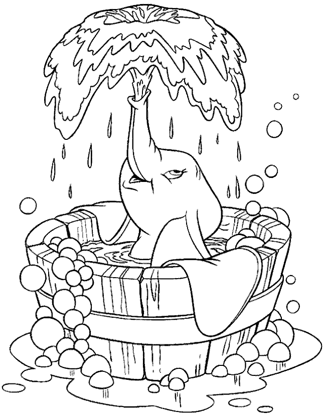Dombo in het bad