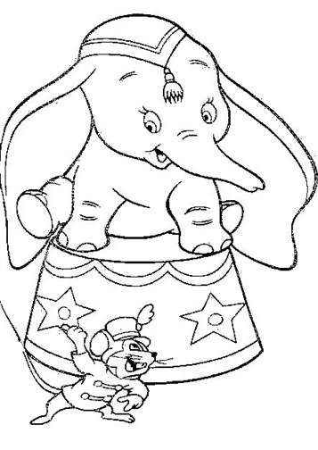 Dombo en Timmy 1, kleurplaat van Dombo
