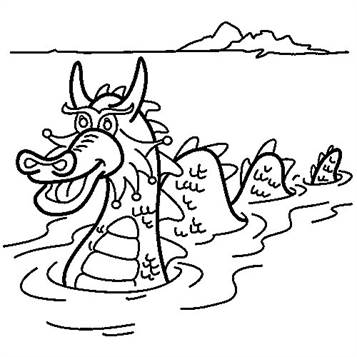 Draak 7, kleurplaat van Draken