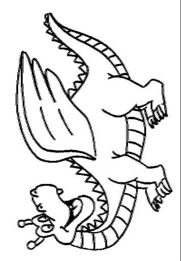 Draak 10, kleurplaat van Draken
