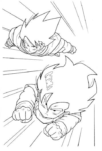 Dragon Ball Z 5, kleurplaat van Dragon Ball Z