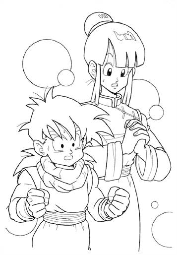 Dragon Ball Z 6, kleurplaat van Dragon Ball Z
